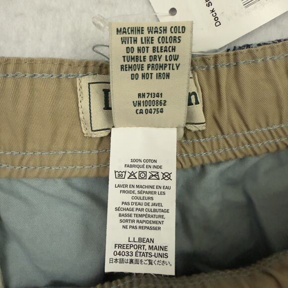 L.L.Bean Dock Shorts XXL Blue Fish Print Classic Fit NWT - Picture 8 of 10